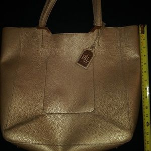Polo Ralph Lauren Gold Tote Bag